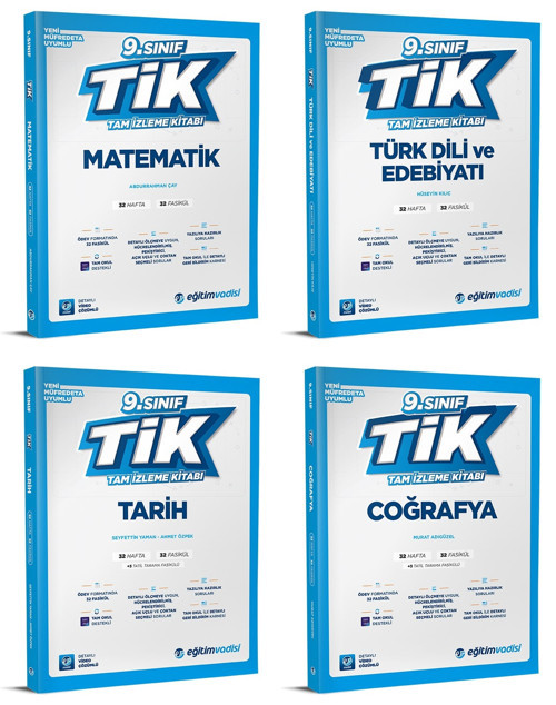Eğitim Vadisi 2025 9. Sınıf Sözel Eşit Ağırlık Tik Tam İzleme Kitabı Seti