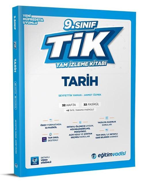 Eğitim Vadisi 2025 9. Sınıf Tarih Tik Tam İzleme Kitabı