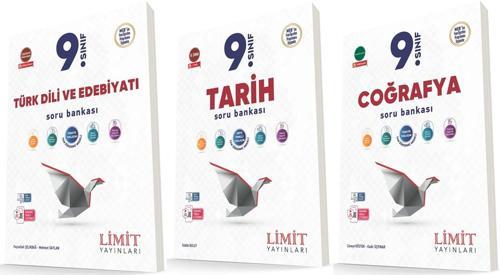 Limit 2025 9. Sınıf Türk Dili + Tarih+ Coğrafya Soru Seti 3 Kitap Güncel Müfredat