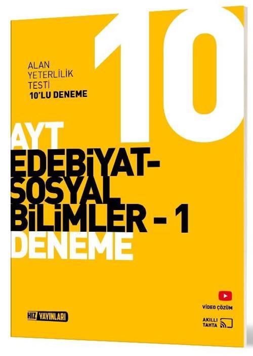 Hız Yayınları 2025 Ayt Türk Edebiyatı Ve Sosyal Bilimler - 1 Deneme 10 Lu