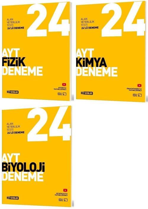 Hız Yayınları Ayt Fizik + Kimya + Biyoloji Deneme Seti 3 Kitap