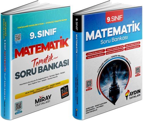 Aydın + Miray 2025 9. Sınıf Matematik Soru Bankası Seti 2 Kitap