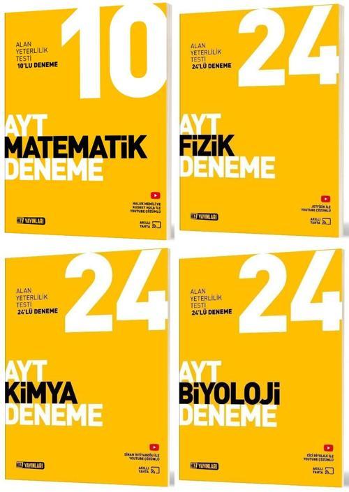 Hız Yayınları Ayt Matematik + Fizik + Kimya + Biyoloji Deneme Seti 4 Kitap