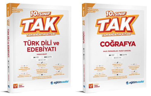 Eğitim Vadisi 2026 10. Sınıf Edebiyat + Coğrafya Tak Tam Anlatım Seti 2 Kitap