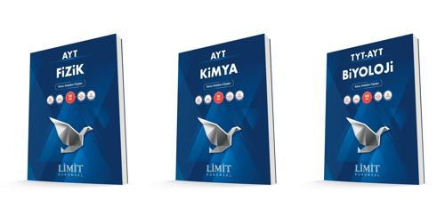 Limit Kurumsal Ayt Fizik + Kimya + Biyoloji Konu Anlatım Föyleri Seti 3 Kitap