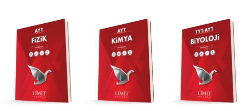 Limit Kurumsal Ayt Fizik + Kimya + Biyoloji Soru Bankası Seti 3 Kitap