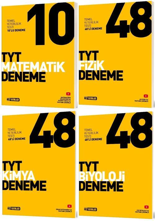 Hız Yayınları Tyt Matematik + Fizik + Kimya + Biyoloji Deneme Seti 4 Kitap
