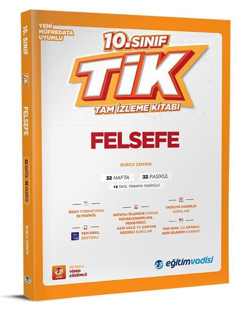 Eğitim Vadisi 2026 10. Sınıf Felsefe Tik Tam İzleme Kitabı