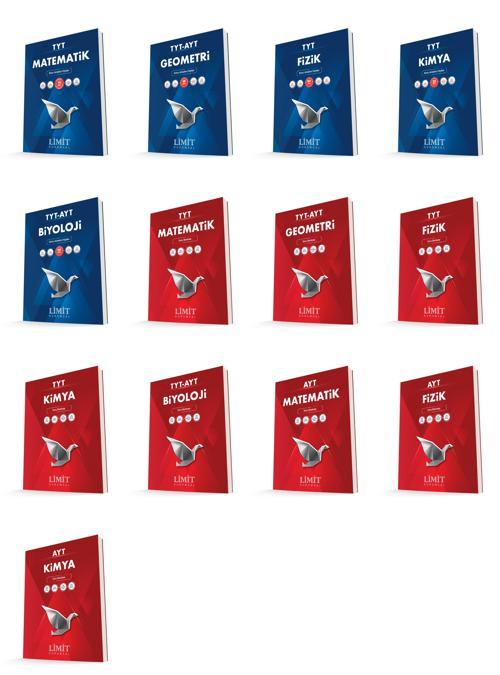 Limit Kurumsal Tyt Ayt Matematik + Fizik + Kimya + Biyoloji Konu Anlatım Föyleri + Soru Seti 13 Kitap