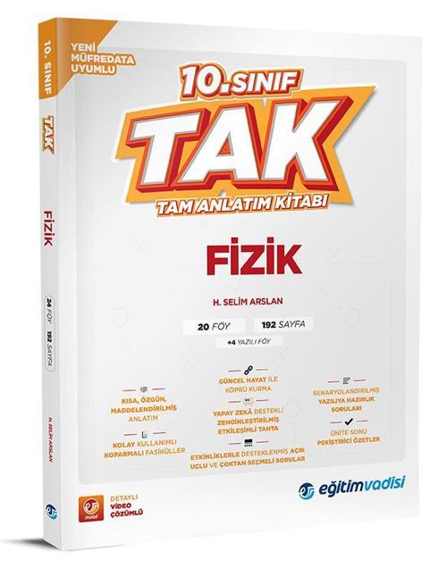 Eğitim Vadisi 2026 10. Sınıf Fizik Tak Tam Anlatım Kitabı