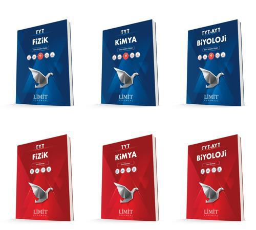 Limit Kurumsal Tyt Fizik + Kimya + Biyoloji Konu Anlatım Föyleri + Soru Seti 6 Kitap