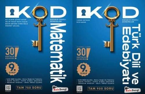 Kafa Dengi 2026 9. Sınıf Matematik + Edebiyat Kod Haftalık Süreç Uygulamaları Seti 2 Kitap