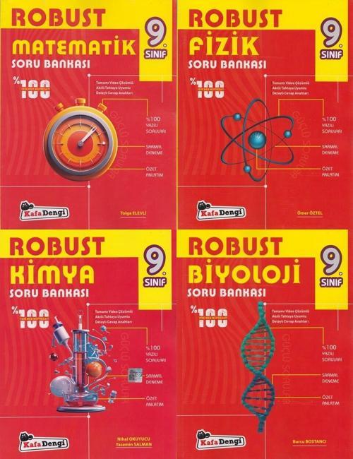 Kafa Dengi 2026 9. Sınıf Matematik + Fizik + Kimya + Biyoloji Soru Bankası Seti 4 Kitap