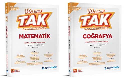 Eğitim Vadisi 2026 10. Sınıf Matematik + Coğrafya Tak Tam Anlatım Seti 2 Kitap