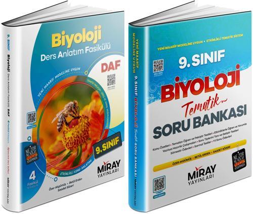 Miray 2025 9. Sınıf Biyoloji Ders Anlatım Fasikülleri + Tematik Soru Seti 2 Kitap