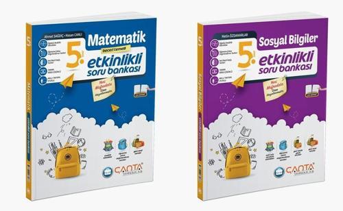 Çanta 2025 5. Sınıf Matematik + Türkçe Etkinlikli Kazanım Soru Seti 2 Kitap