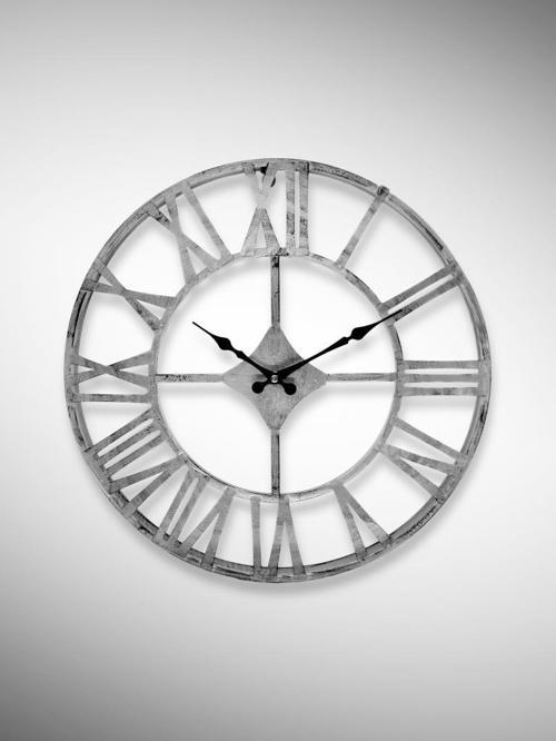DM30-GK Serisi Roma Rakamlı Metal Duvar Saati Gri 40 CM
