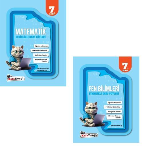 Kafadengi 2025 7. Sınıf Matematik + Fen Bilimleri Etkinlikli Ders Föyleri Seti 2 Kitap