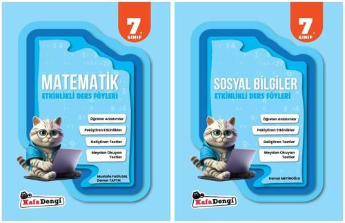 Kafadengi 2025 7. Sınıf Matematik + Sosyal Etkinlikli Ders Föyleri Seti 2 Kitap
