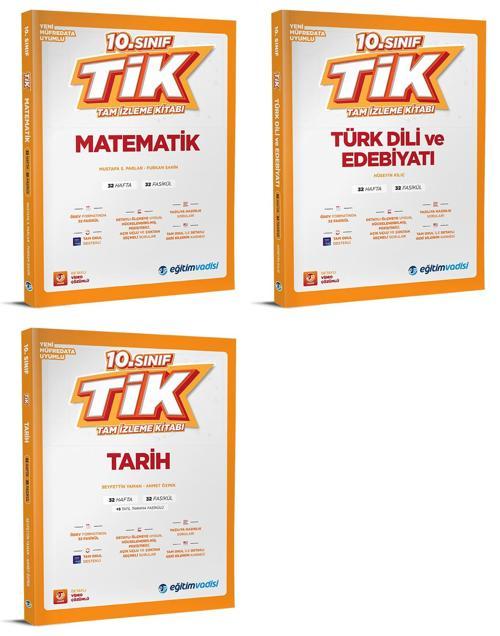 Eğitim Vadisi 2026 10. Sınıf Matematik + Edebiyat + Tarih Tam İzleme Kitabı Seti 3 Kitap