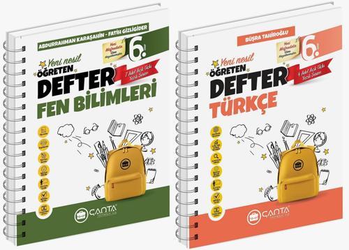 Çanta 2025 6. Sınıf Türkçe + Fen Bilimleri Öğreten Defter Seti 2 Kitap