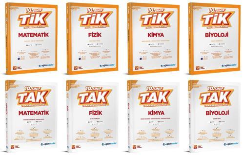 Eğitim Vadisi 2026 10. Sınıf Matematik + Fizik + Kimya + Biyoloji Tak Tam Anlatım + Tik Tam İzleme Seti 8 Kitap