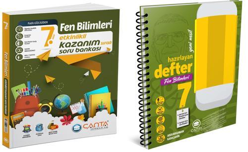 Çanta 2025 7. Sınıf Fen Bilimleri Etkinlikli Kazanım Soru Bankası + Defter Seti 2 Kitap