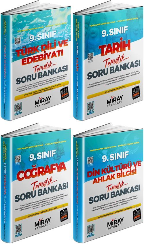 Miray 2025 9. Sınıf Sözel Tematik Soru Bankası 4 Kitap