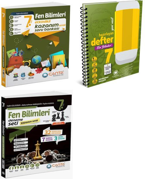 Çanta 2025 7. Sınıf Fen Bilimleri Etkinlikli Soru + Hazırlayan Defter + Kazanım Deneme Seti 3 Kitap