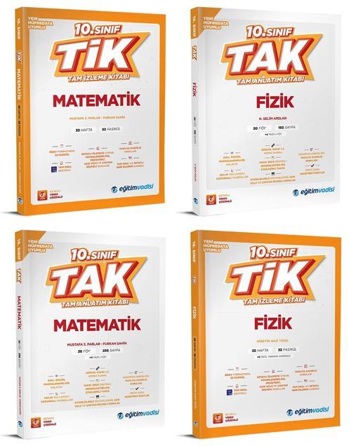 Eğitim Vadisi 2026 10. Sınıf Matematik + Fizik Tak Tam Anlatım + Tik Tam İzleme Seti 4 Kitap