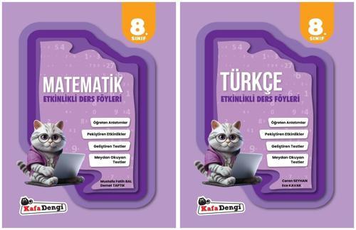 Kafadengi 2025 8. Sınıf Matematik + Türkçe Etkinlikli Ders Föyleri Seti 2 Kitap