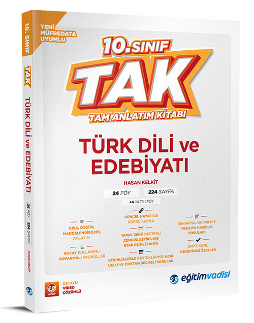 Eğitim Vadisi 2026 10. Sınıf Türk Dili Ve Edebiyatı Tak Tam Anlatım Kitabı
