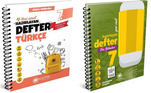 Çanta 2025 7. Sınıf Türkçe + Fen Bilimleri Hazırlayan Defter Seti 2 Kitap
