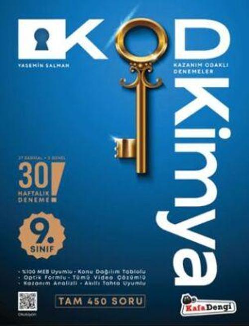 Kafadengi 2026 9. Sınıf Kimya Kod Haftalık Süreç Uygulamaları