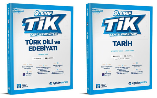 Eğitim Vadisi 2025 9. Sınıf Edebiyat + Tarih Tam İzleme Kitabı Seti 2 Kitap