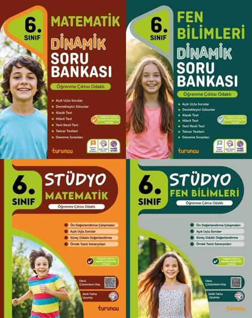 Tudem 2026 6. Sınıf Matematik + Fen Bilimleri Stüdyo Dinamik Soru Bankası Seti 4 Kitap Yeni Müfredat