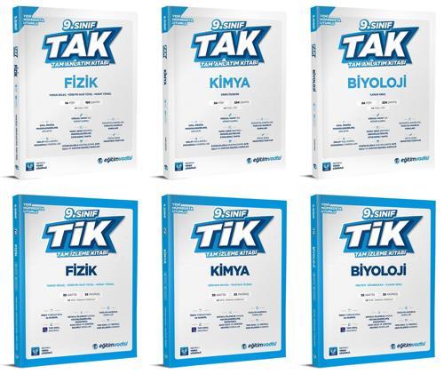 Eğitim Vadisi 2025 9. Sınıf Fizik + Kimya + Biyoloji Tak Tam Anlatım + Tik Tam İzleme Seti 6 Kitap