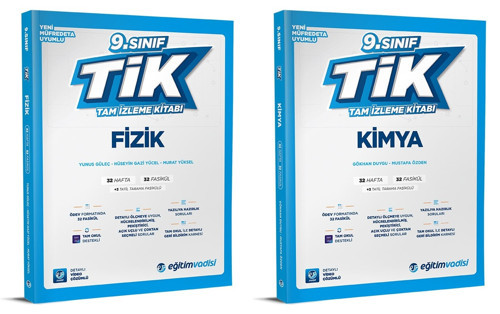 Eğitim Vadisi 2025 9. Sınıf Fizik + Kimya Tam İzleme Kitabı Seti 2 Kitap