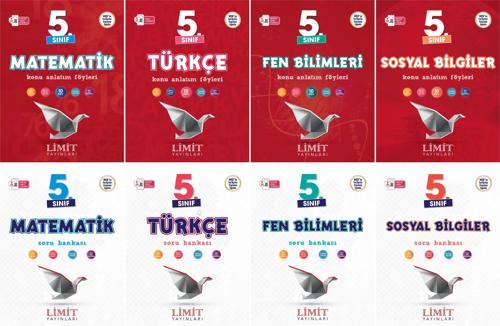 Limit 2025 5. Sınıf Matematik + Türkçe + Fen + Sosyal Konu Anlatım + Soru Seti 8 Kitap Güncel Müfredat