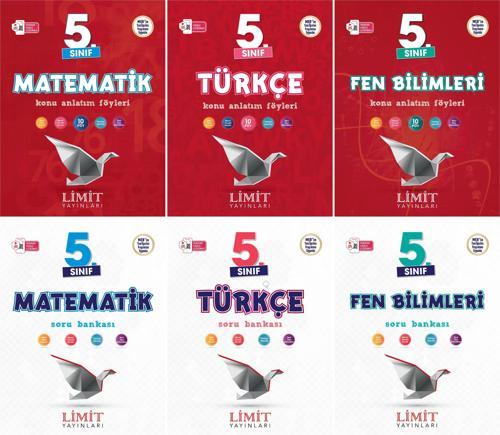 Limit 2025 5. Sınıf Matematik + Türkçe + Fen Konu Anlatım + Soru Seti 6 Kitap Güncel Müfredat