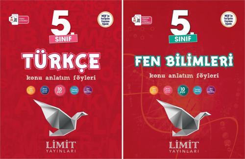 Limit 2025 5. Sınıf Türkçe + Fen Bilimleri Konu Anlatım Seti 2 Kitap Güncel Müfredat