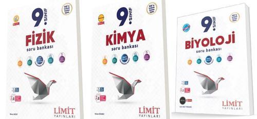 Limit 2025 9. Sınıf Fizik + Kimya + Biyoloji Soru Seti 3 Kitap Güncel Müfredat
