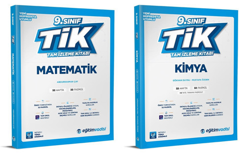 Eğitim Vadisi 2025 9. Sınıf Matematik + Kimya Tam İzleme Kitabı Seti 2 Kitap