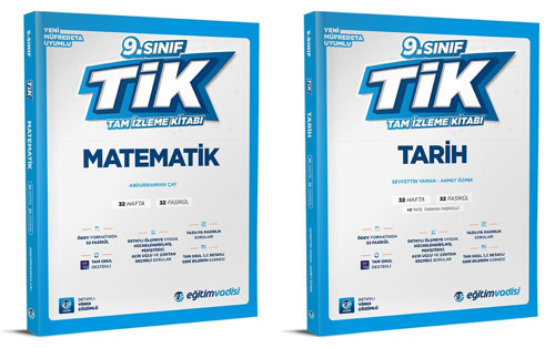 Eğitim Vadisi 2025 9. Sınıf Matematik + Tarih Tam İzleme Kitabı Seti 2 Kitap