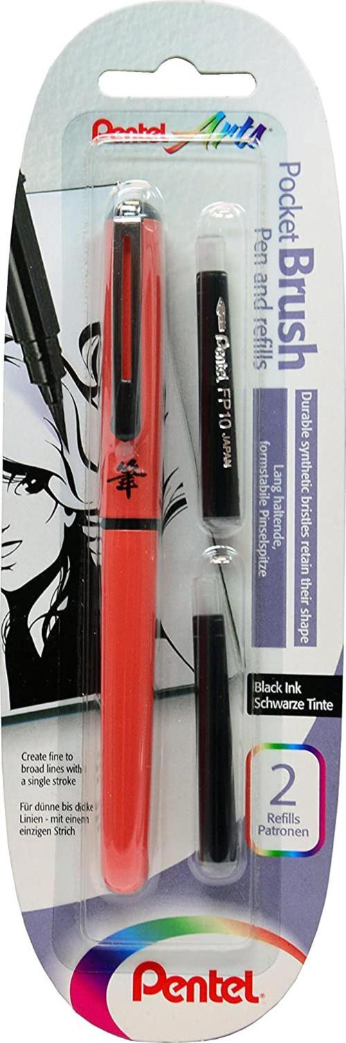 Arts Pocket Brush Cep Tipi Fırça Uçlu Kalem - Turuncu-XGFKP-FP10