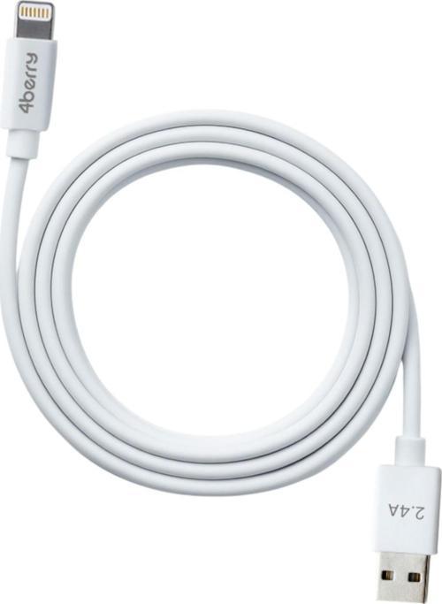 ECO-ALT Beyaz USB-A-Lightning Kablo – 1.2 m, 2.4 A Hızlı Şarj