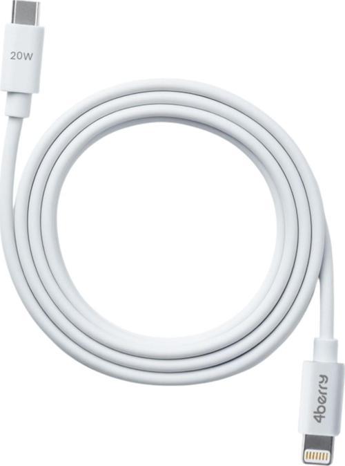 ECO-CLT Beyaz USB-C-Lightning Kablo – 1.2 m, 20 W Hızlı Şarj
