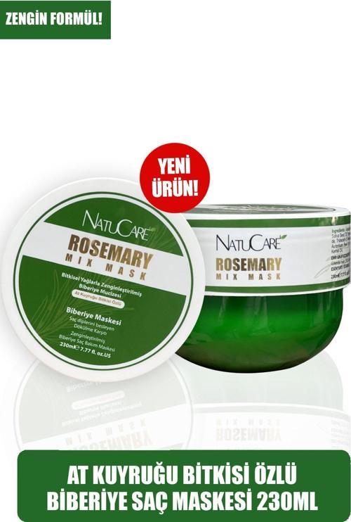 Besleyici, Onarmaya Yardımcı, Dökülme Karşıtı Biberiye Saç Bakım Maskesi 230ml