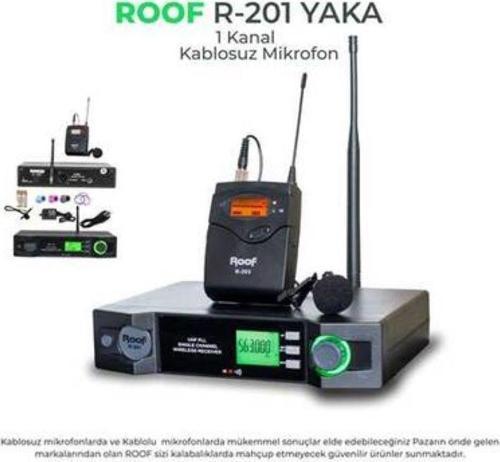 R 201 YAKA UHF Wireless Telsiz Yaka Mikrofonu