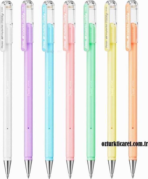 Hybrid Milky 0.8mm 7'li Pastel Jel Kalem Set